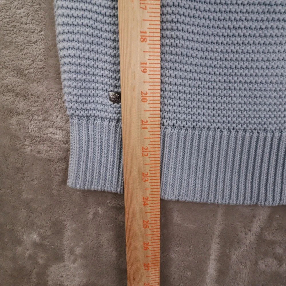 Lauren Ralph Lauren Knit Women's‎ Medium Long Sleeve Sweater Blue Boat Neck